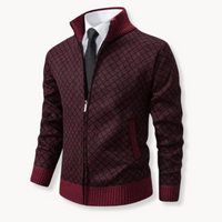 Men’s Zip-Up Sweater | High Collar | Smart Casual Knitwear | Insulated Design