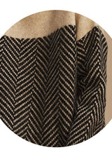 Women’s Khaki Turtle Neck Jumper in Patchwork Knit | Warm Loose Fit Winter Sweater