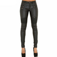 Women’s Faux Leather Pants in Wide Leg Style | Ladies Leather Trousers