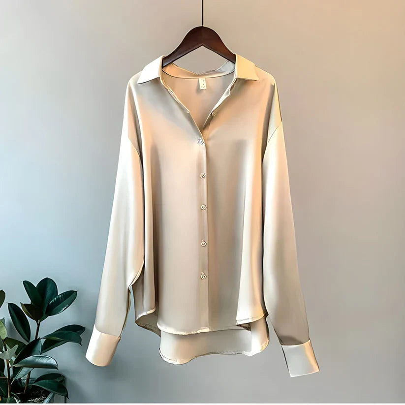 Women’s Long Sleeve Blouse in Elegant Tailored Style | Stylish Ladies Blouse