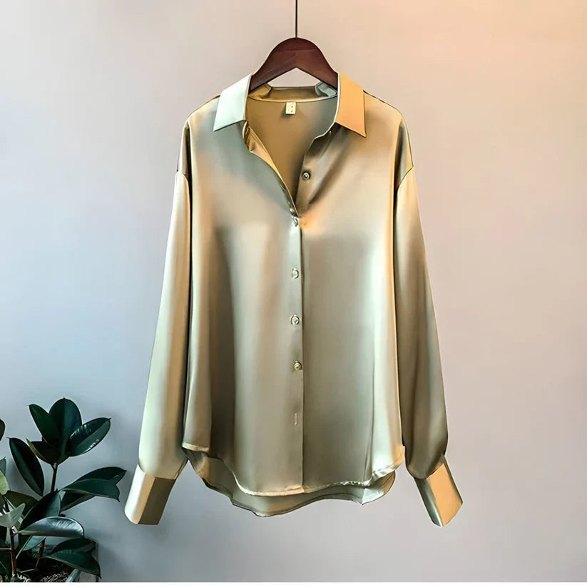 Women’s Long Sleeve Blouse in Elegant Tailored Style | Stylish Ladies Blouse