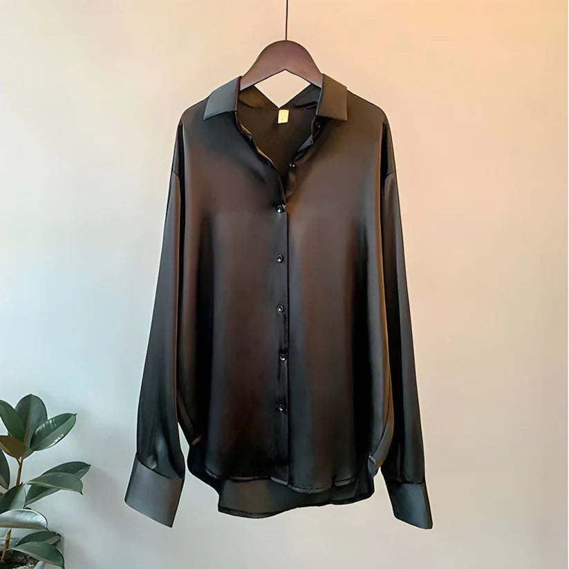 Women’s Long Sleeve Blouse in Elegant Tailored Style | Stylish Ladies Blouse