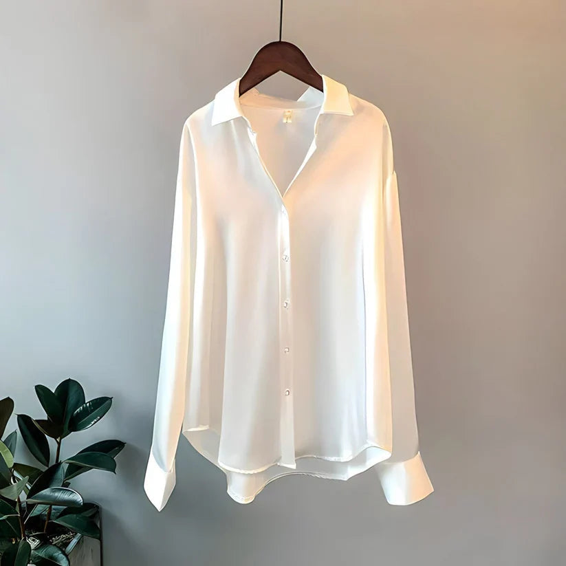 Women’s Long Sleeve Blouse in Elegant Tailored Style | Stylish Ladies Blouse