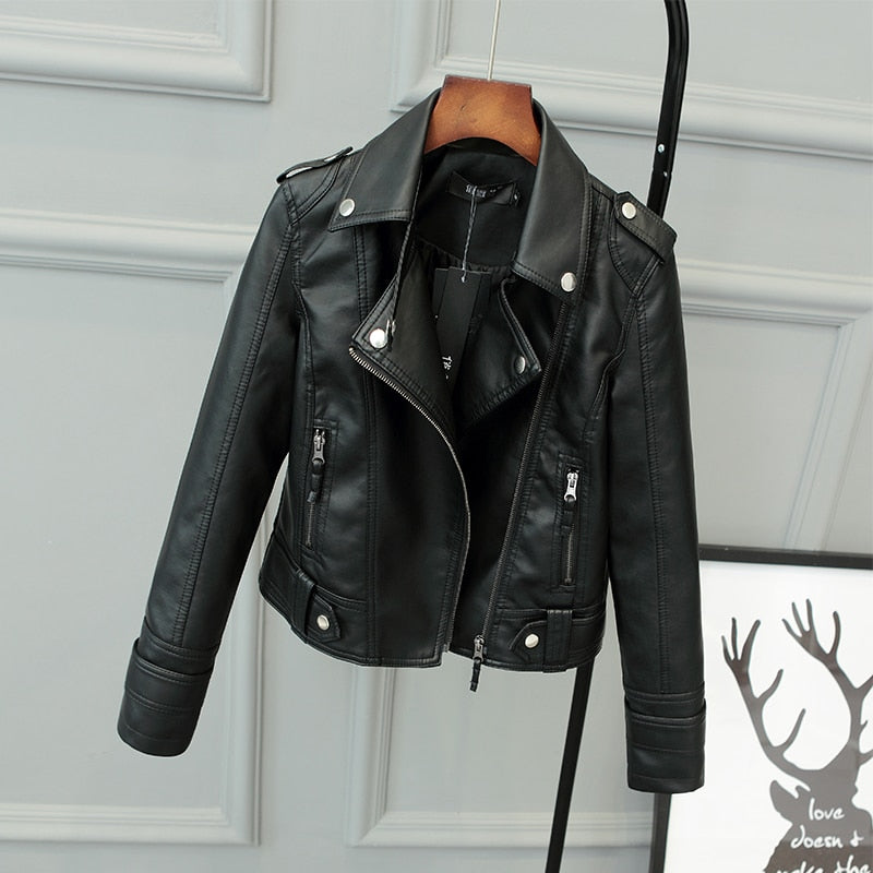 Women’s Leather Jacket in Modern Casual Style | Stylish Ladies Jacket