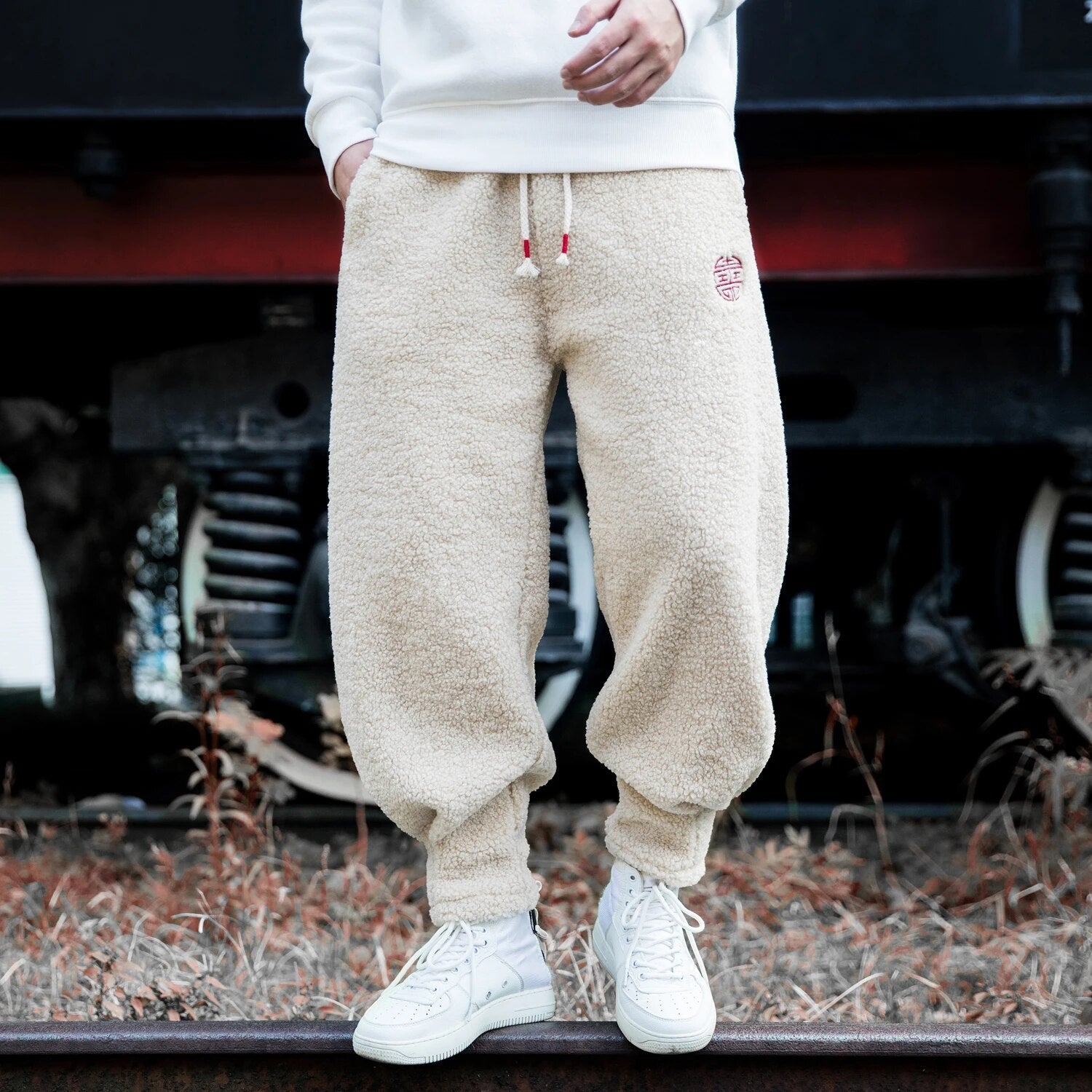 Fleece Joggers for Men | Relaxed Fit | Warm Winter Trousers