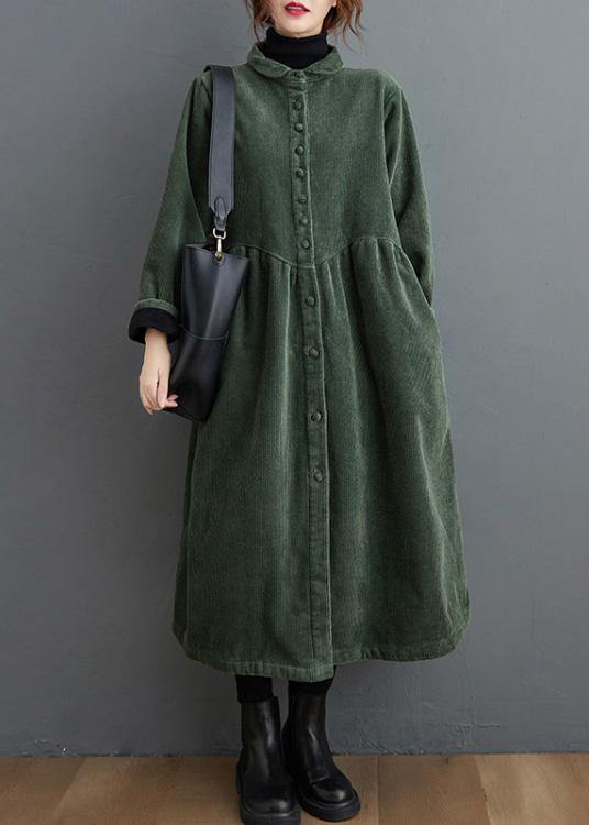 Women’s Corduroy Winter Coat in Long Overcoat Style | Warm Ladies Jacket for Autumn
