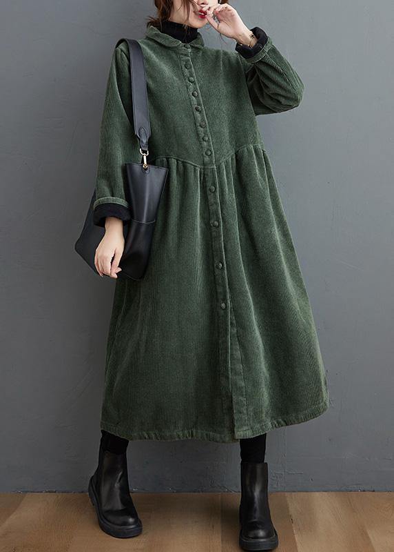 Women’s Corduroy Winter Coat in Long Overcoat Style | Warm Ladies Jacket for Autumn