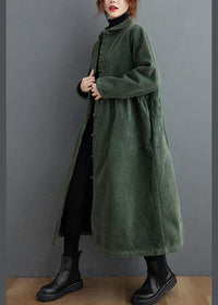 Women’s Corduroy Winter Coat in Long Overcoat Style | Warm Ladies Jacket for Autumn