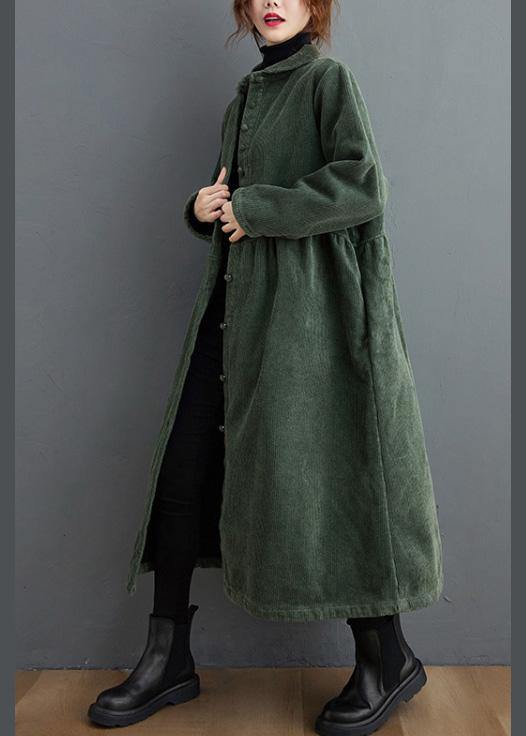 Women’s Corduroy Winter Coat in Long Overcoat Style | Warm Ladies Jacket for Autumn