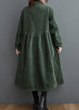 Women’s Corduroy Winter Coat in Long Overcoat Style | Warm Ladies Jacket for Autumn