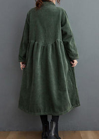 Women’s Corduroy Winter Coat in Long Overcoat Style | Warm Ladies Jacket for Autumn
