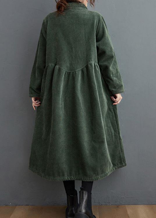 Women’s Corduroy Winter Coat in Long Overcoat Style | Warm Ladies Jacket for Autumn