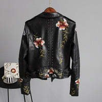 Women’s Leather Jacket | Black Faux Leather Zip Up Stylish Winter Coat