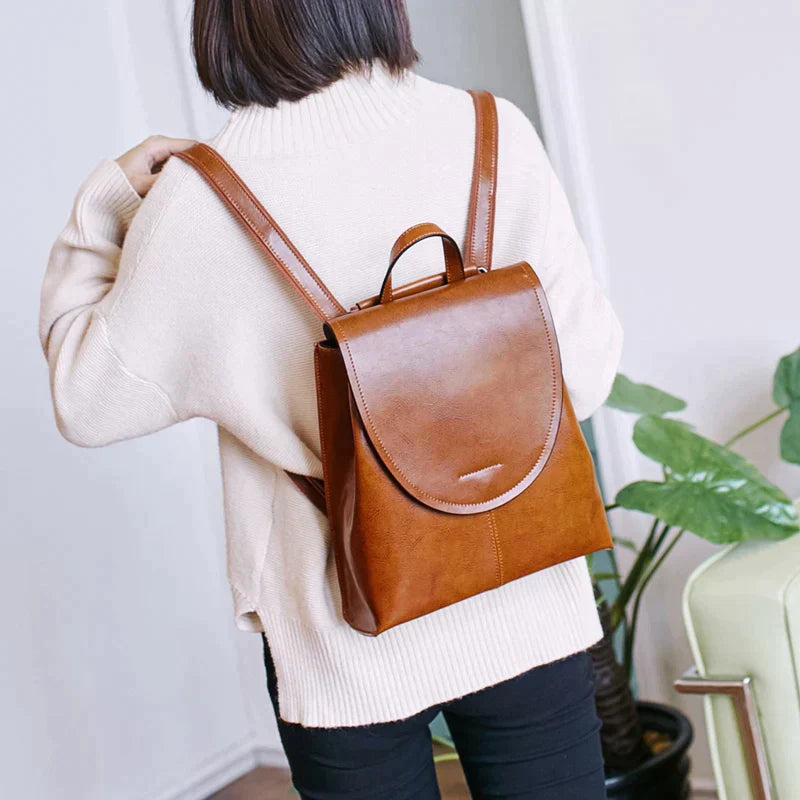 Women’s Leather Backpack Handbag in Modern Style | Versatile Ladies Tote Bag