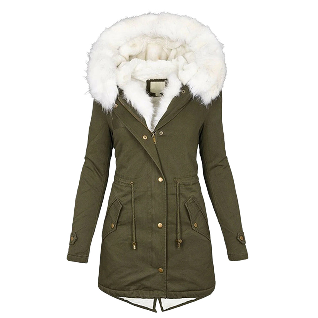 Women’s Winter Jacket | Warm Fleece Lined Coat | Windproof Hooded Outerwear | Comfortable Cold-Weather Layer