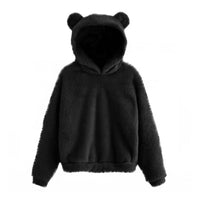 Women’s Fluffy Winter Hoodie with Ears | Cozy Ladies Fleece Jacket
