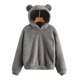 Women’s Fluffy Winter Hoodie with Ears | Cozy Ladies Fleece Jacket