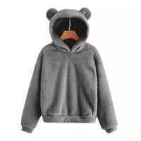 Women’s Fluffy Winter Hoodie with Ears | Cozy Ladies Fleece Jacket
