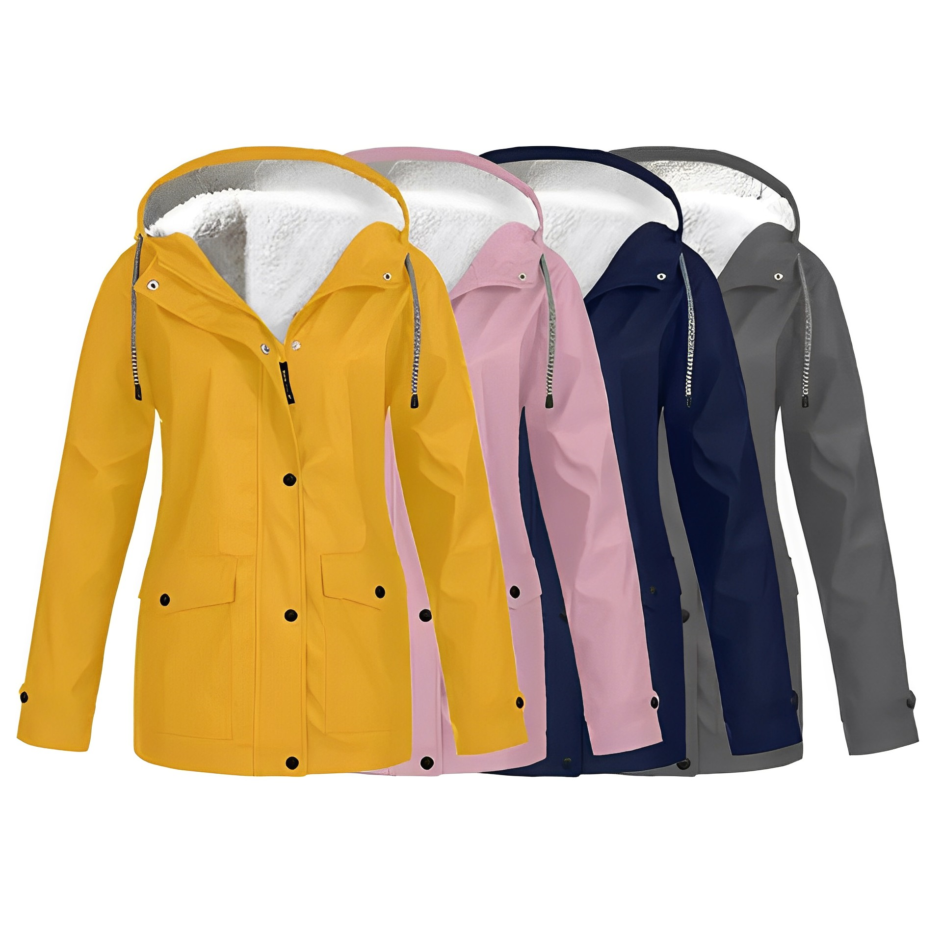 Women’s Waterproof Jacket | Fleece Lined | Hooded Design | Warm Rainproof Outerwear