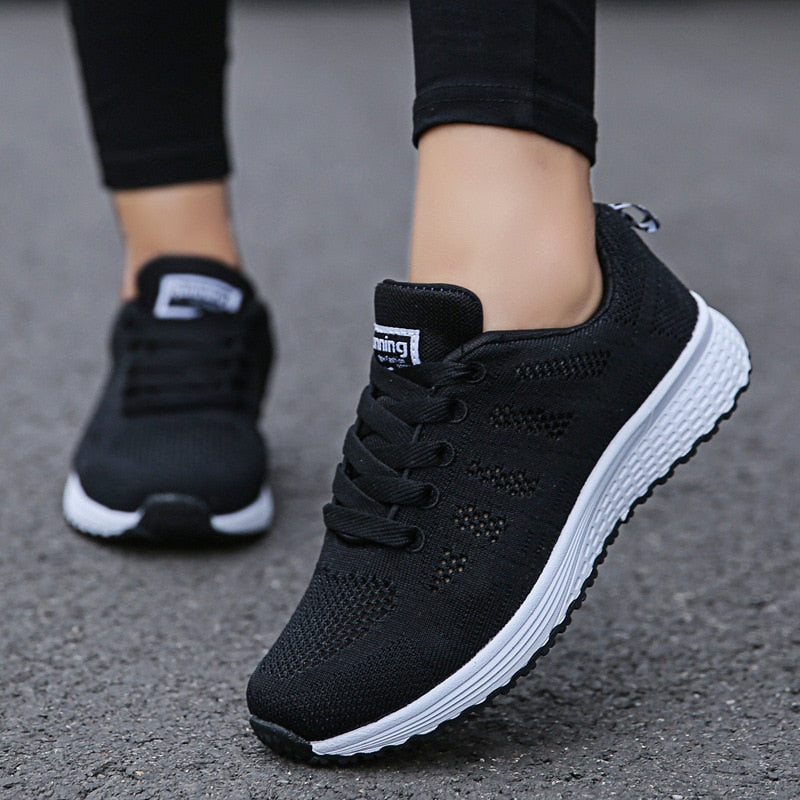 Ergonomic Lace-Up Trainers | Lightweight Sole | Comfortable Shoes for Women
