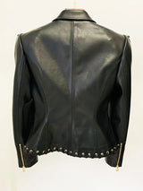 Women’s Leather Jacket with Rope Lacing | Stylish Short Jacket