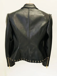 Women’s Leather Jacket with Rope Lacing | Stylish Short Jacket