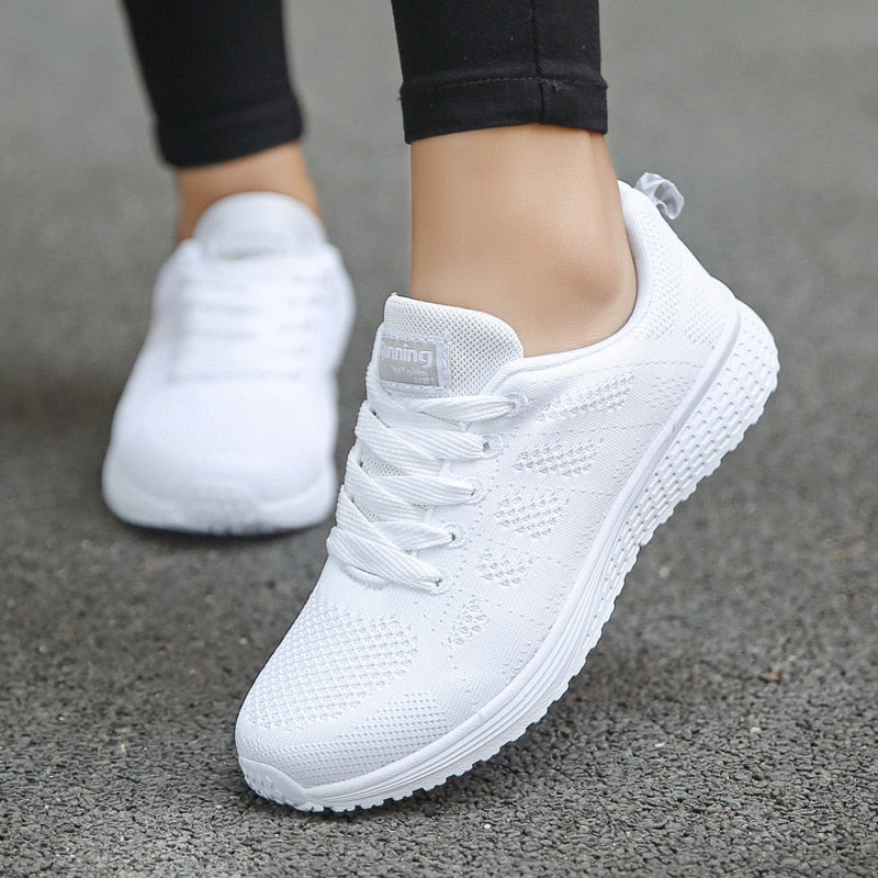 Ergonomic Lace-Up Trainers | Lightweight Sole | Comfortable Shoes for Women