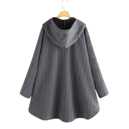 Women’s Winter Jacket with Hood and Button Front | Warm Ladies Coat