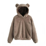 Women’s Fluffy Winter Hoodie with Ears | Cozy Ladies Fleece Jacket