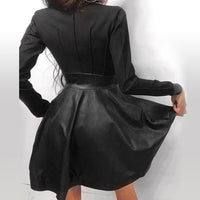 Women’s Gothic Zipper Dress in Slim Fit Style | Black Cocktail & Evening Party Dress
