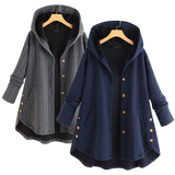 Women’s Winter Jacket with Hood and Button Front | Warm Ladies Coat