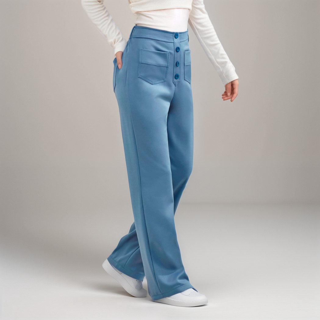 High Waist Wide Leg Trousers | Vintage Style | Relaxed Fit