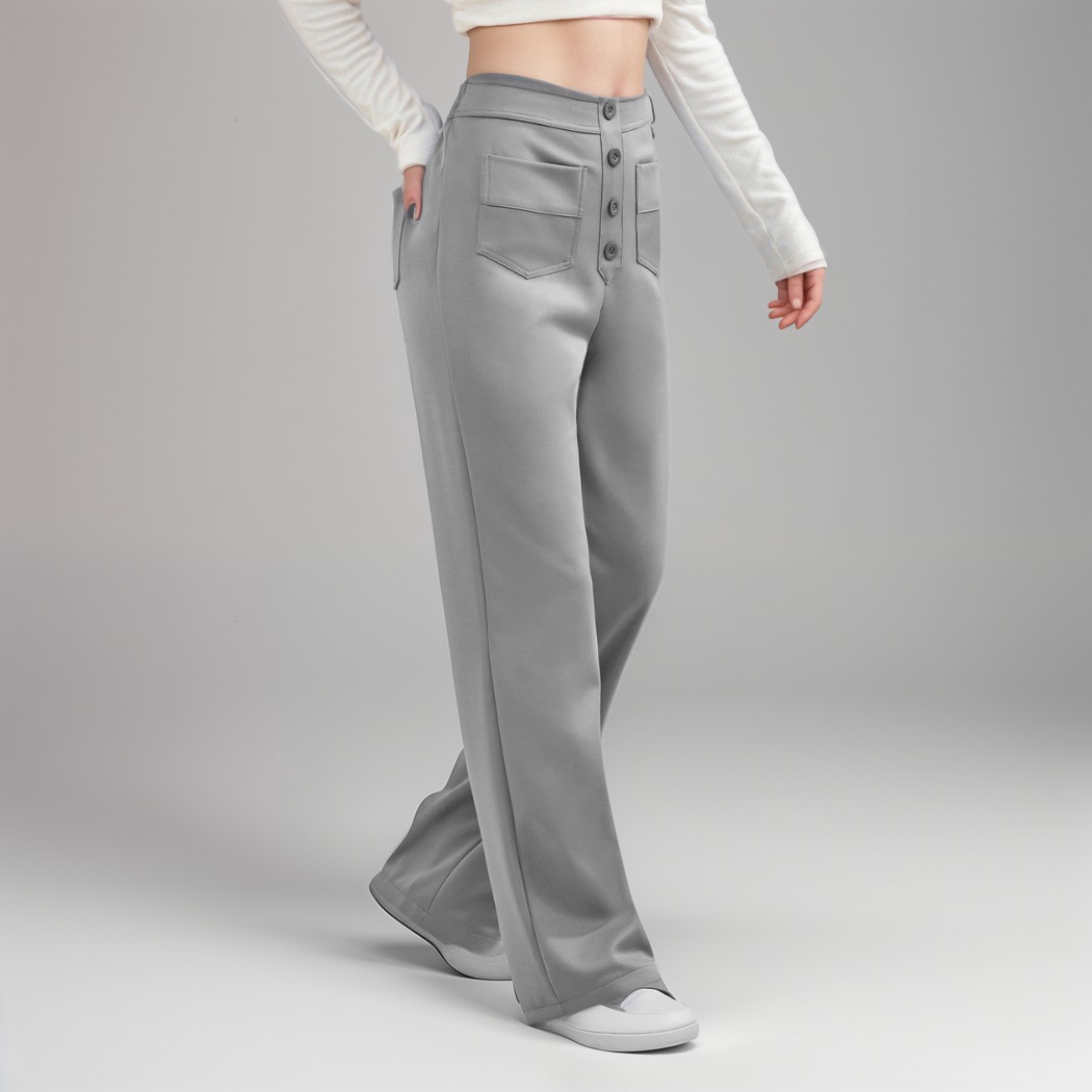 High Waist Wide Leg Trousers | Vintage Style | Relaxed Fit