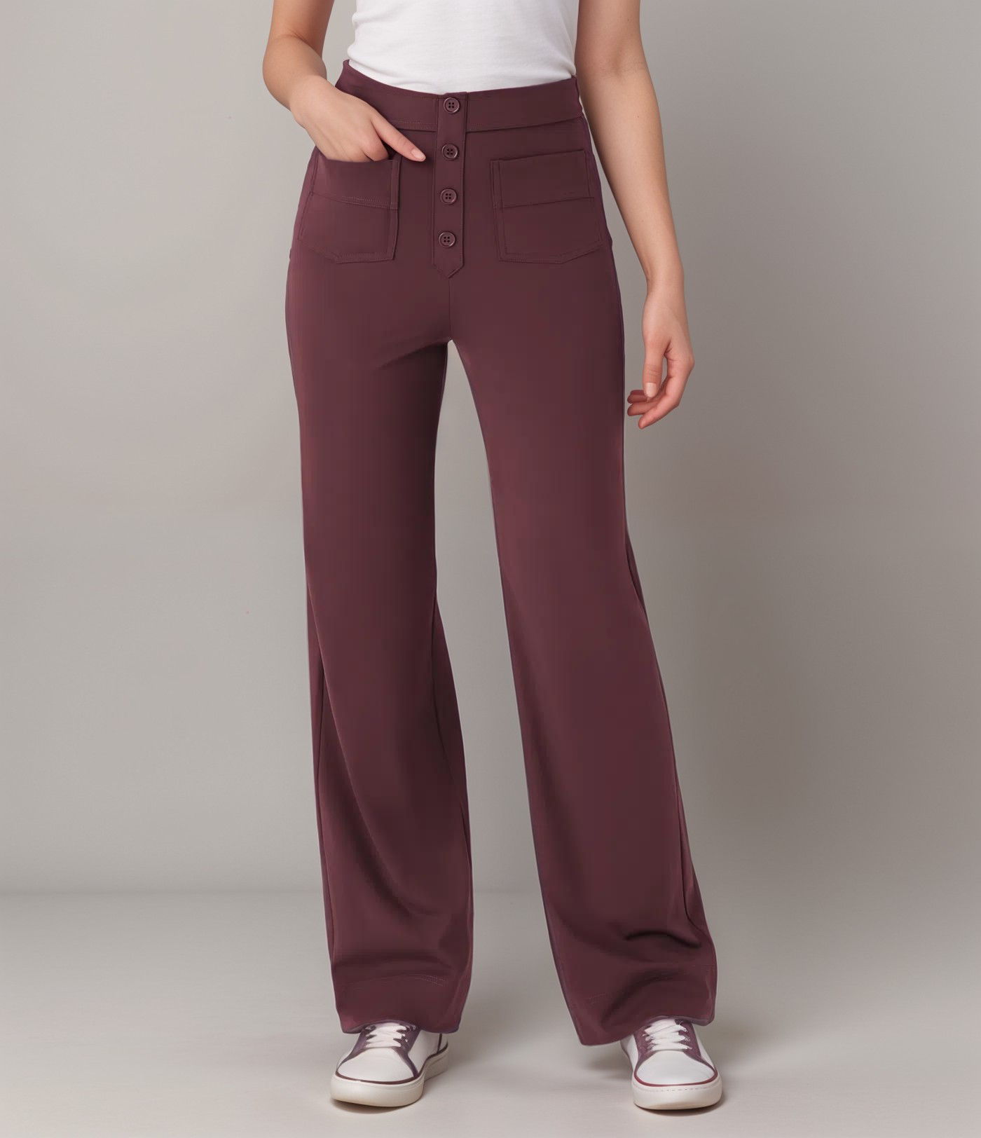 High Waist Wide Leg Trousers | Vintage Style | Relaxed Fit