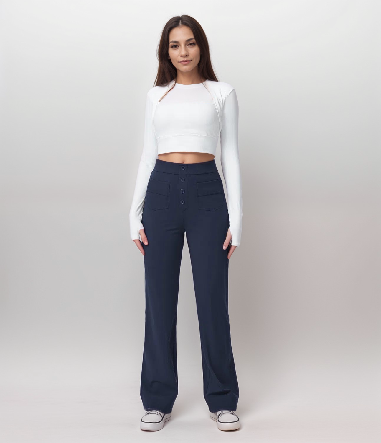 High Waist Wide Leg Trousers | Vintage Style | Relaxed Fit