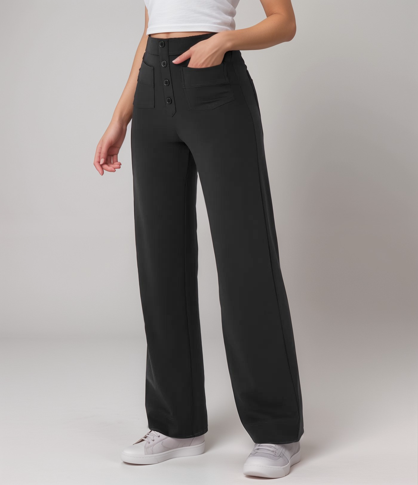 High Waist Wide Leg Trousers | Vintage Style | Relaxed Fit