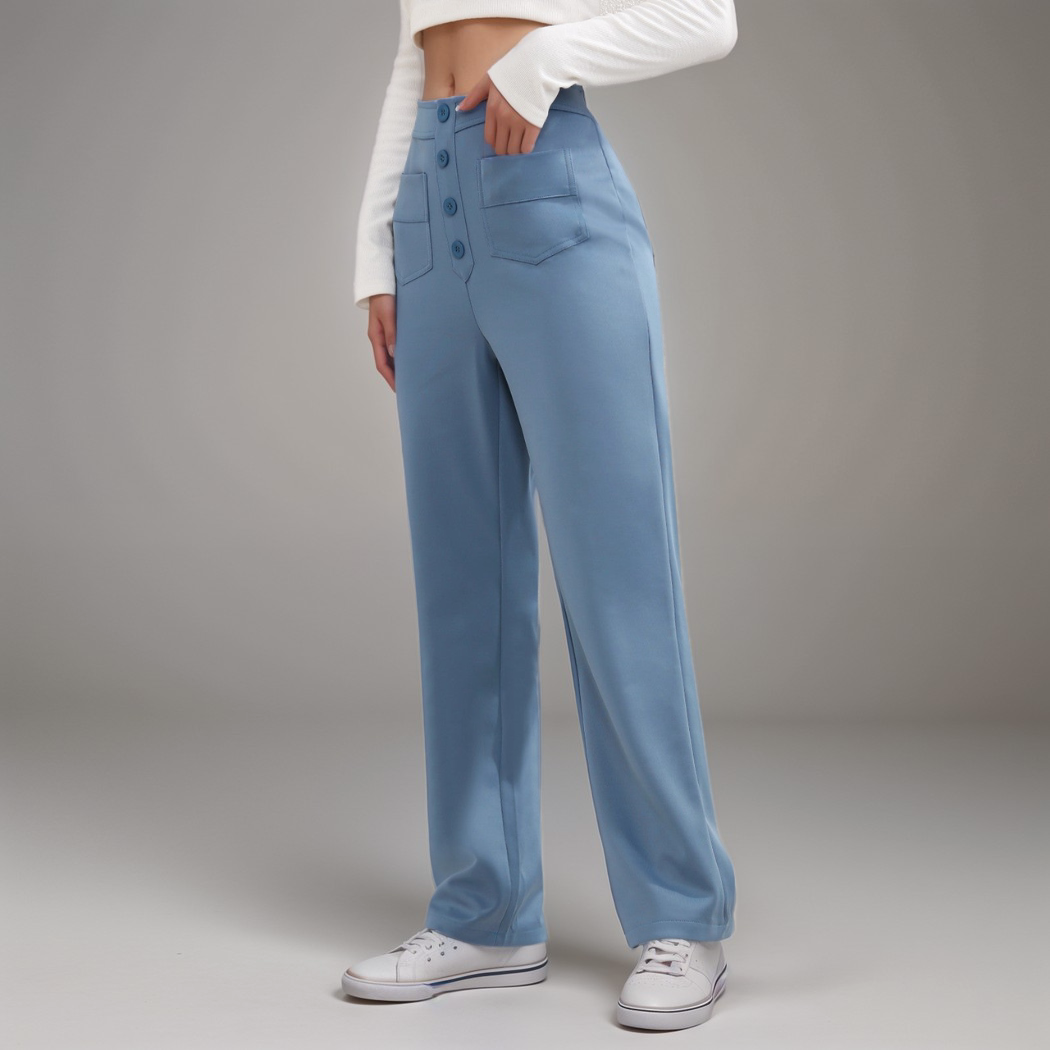 High Waist Wide Leg Trousers | Vintage Style | Relaxed Fit