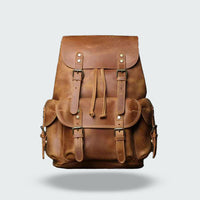 Large Leather Backpack | Vintage Travel Style | Durable Everyday Companion