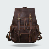 Large Leather Backpack | Vintage Travel Style | Durable Everyday Companion