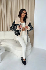 Women’s Short Winter Coat with Shearling Lining | Stylish Ladies Jacket