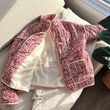 Women’s Quilted Jacket | Floral Print | Lightweight Design | Casual Smart Layer