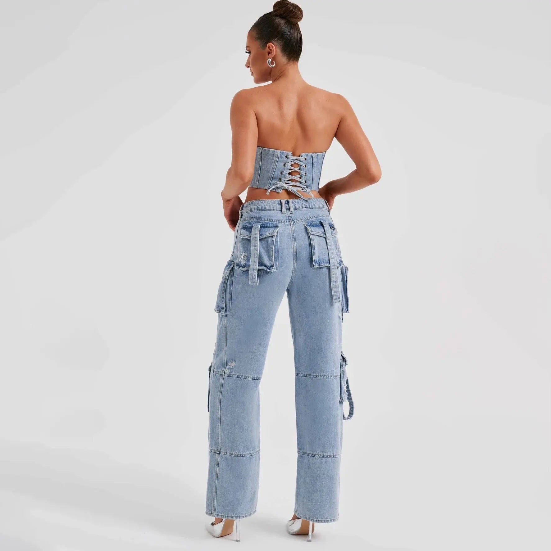 Women’s Cargo Jeans | Wide Leg | Utility Style