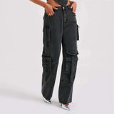 Women’s Cargo Jeans | Wide Leg | Utility Style