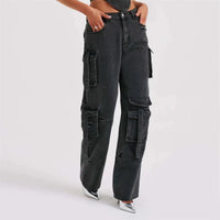 Women’s Cargo Jeans | Wide Leg | Utility Style