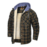 Men’s Lumberjack Hoodie Jacket in Winter Check Style | Warm Casual Coat