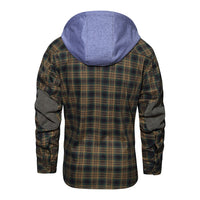 Men’s Lumberjack Hoodie Jacket in Winter Check Style | Warm Casual Coat