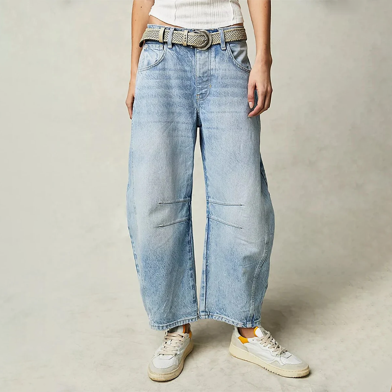 Women’s Wide Leg Jeans in Relaxed Fit Style | Casual Everyday Denim Trousers