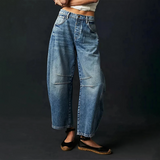 Women’s Wide Leg Jeans in Relaxed Fit Style | Casual Everyday Denim Trousers
