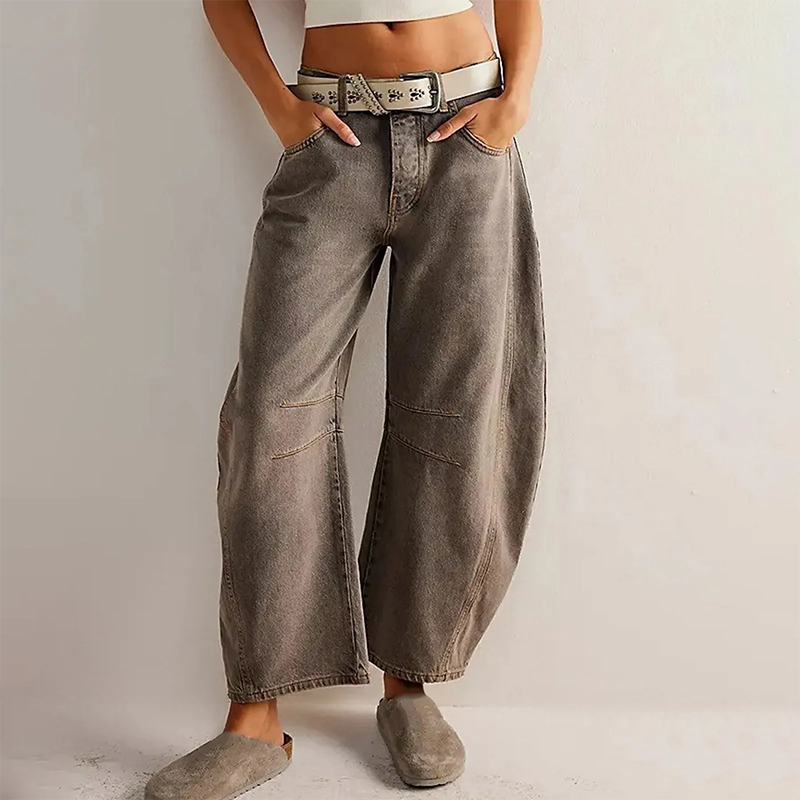 Women’s Wide Leg Jeans in Relaxed Fit Style | Casual Everyday Denim Trousers