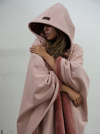 Unisex Poncho Hoodie in Fleece Style | Oversized Warm Hooded Sweatshirt